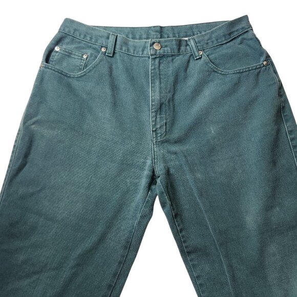 Sasson Jeans Green Size 36/30 High-Waist Straight Mom Jeans Vintage 80s 90s - Picture 8 of 11